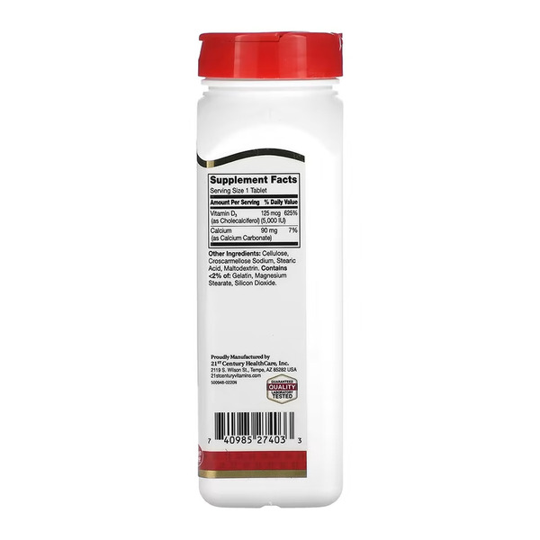 D3 125 mcg (5000 IU) - 360 tabs. Фото 2