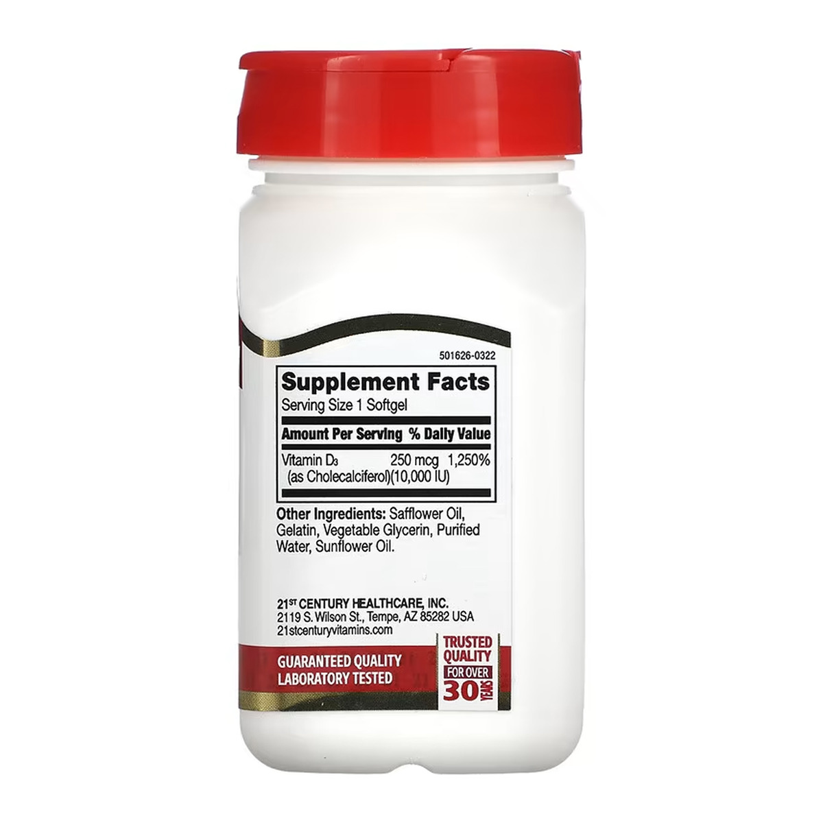 D3 250 mcg (10,000 IU) - 110 softgels. Фото 2