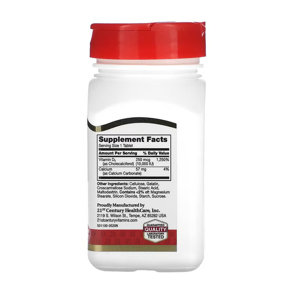 D3 250 mcg (10,000 IU) - 110 tabs. Фото 2