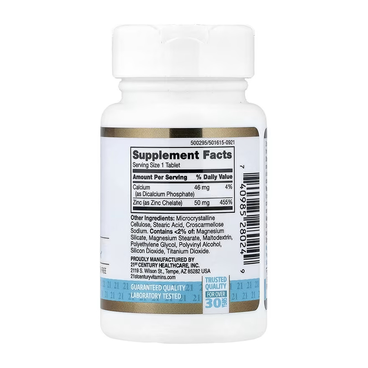 Zinc Chelated 50 mg - 60 tabs. Фото 2