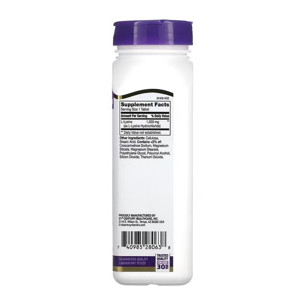 L-Lysine 1000 mg - 90 tabs. Фото 2
