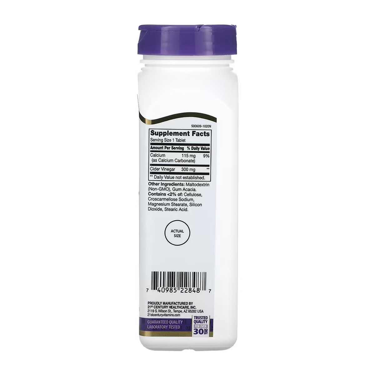 Apple Cider Vinegar 300mg - 250 tabs. Фото 2