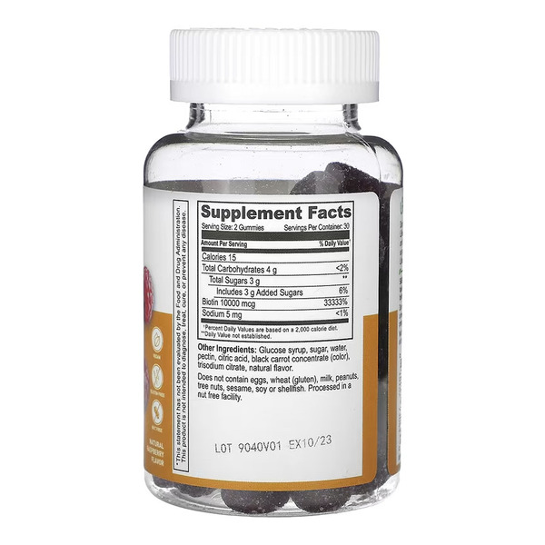Biotin 10,000 mcg - 60 gummies. Фото 2