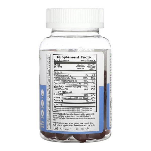 B Complex + Vitamin C Kids Sugar Free - 60 gummies. Фото 2