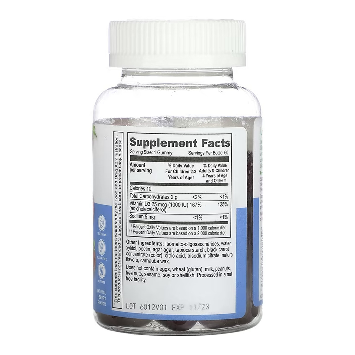 Vitamin D Kids Sugar Free - 60 gummies. Фото 2