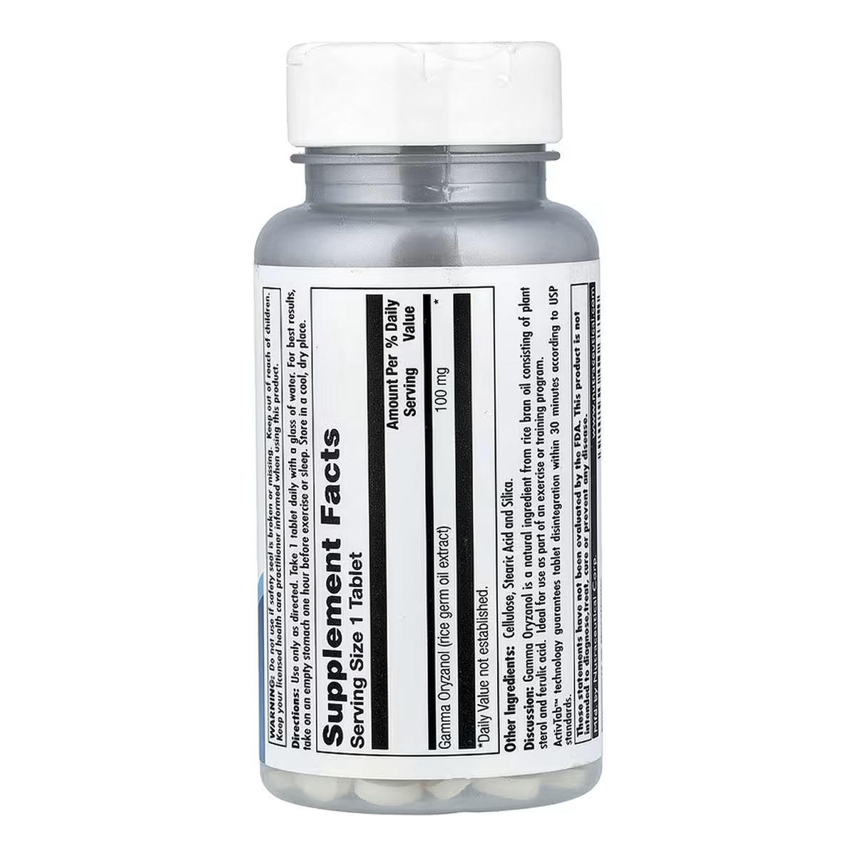 Gamma Oryzanol 100mg - 100 tabs. Фото 2
