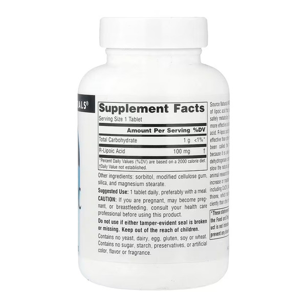 R-Lipoic Acid 100 mg - 120 tabs. Фото 2