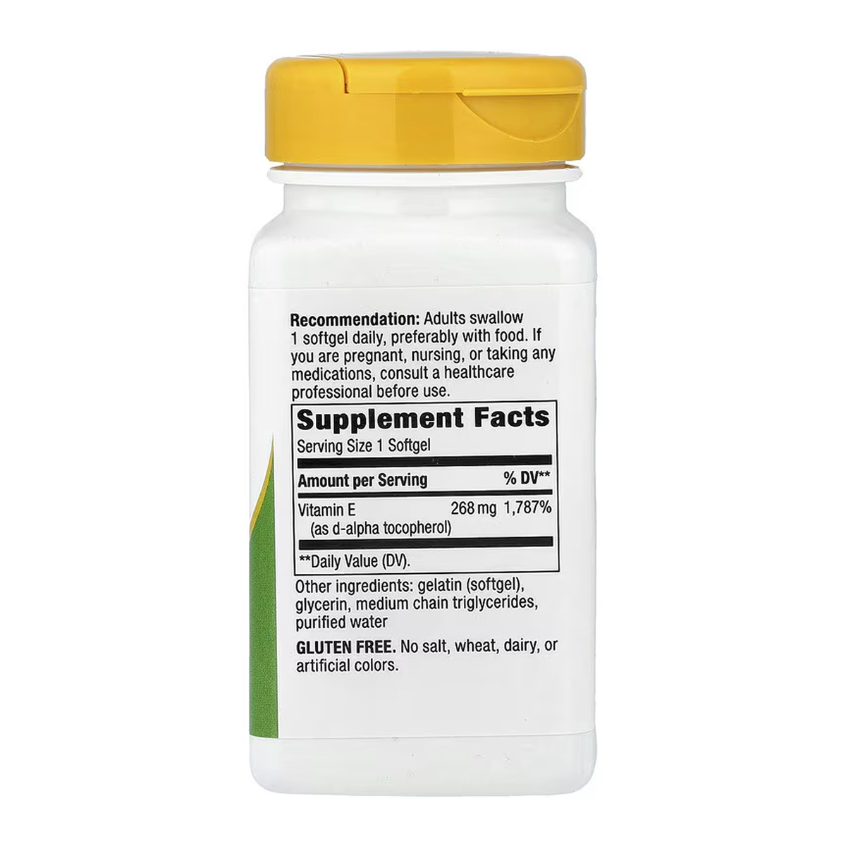 Vitamin E D-Alpha Tocopherol - 100 Softgels. Фото 2