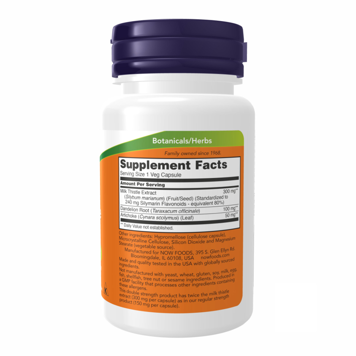 Silymarin Milk Thistle Extract 300 mg - 50 veg caps. Фото 2