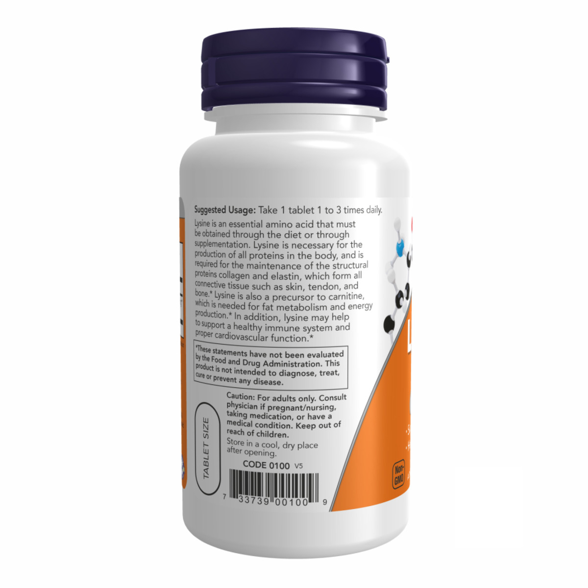 LYSINE 500mg - 100 tabs. Фото 3