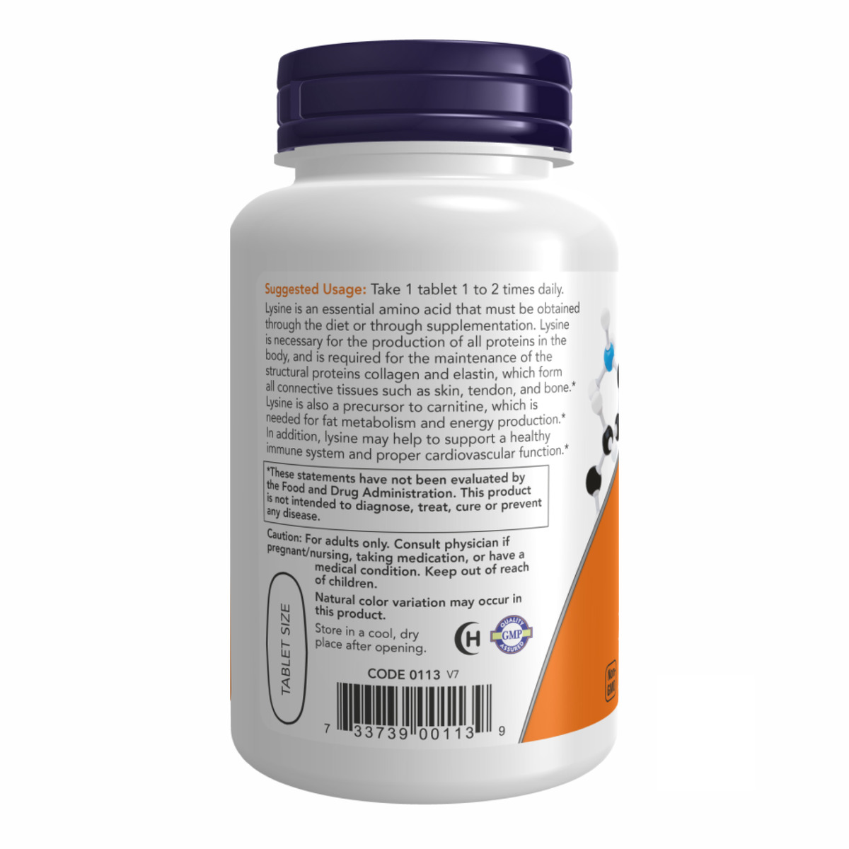L-Lysine 1000mg - 250 tabs. Фото 3