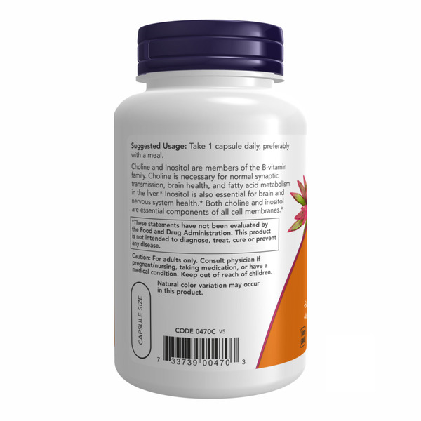Choline & Inositol 250/250mg - 100 vcaps. Фото 3