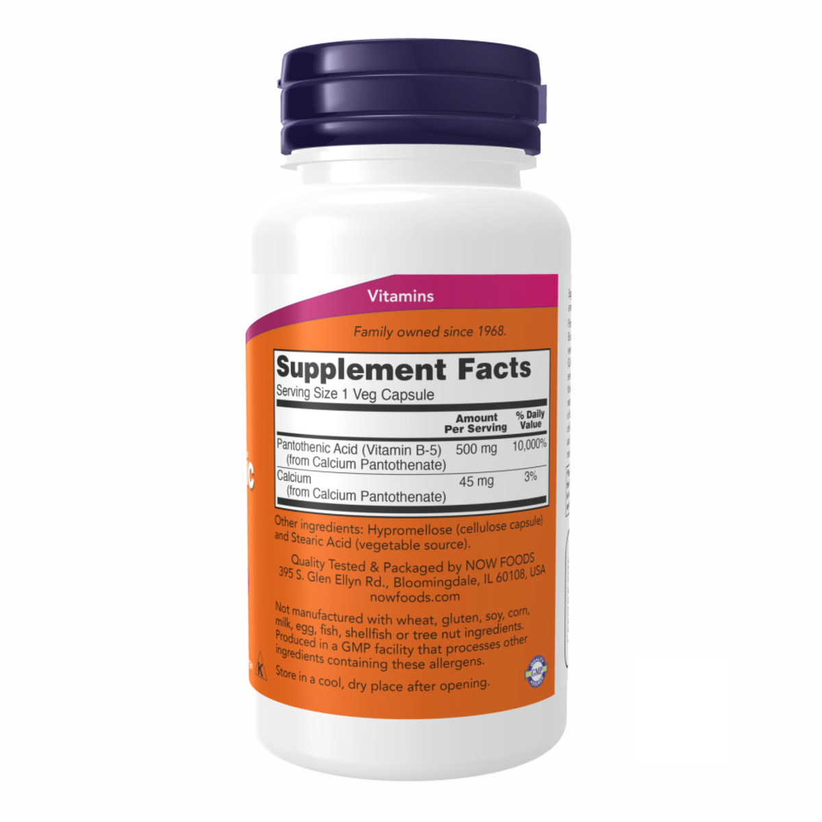 PANTOTHENIC ACID 500mg - 100 vcaps. Фото 2