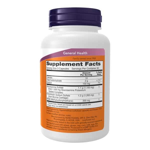 Glucosamine & Chondroitin with MSM - 90 vcaps. Фото 2