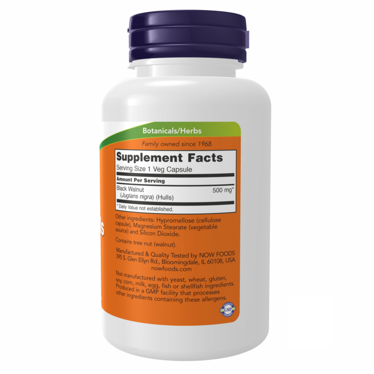 Black Walnut Hulls 500 mg - 100 vcaps. Фото 2