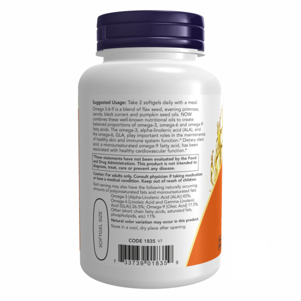 Omega 3-6-9 1000 mg - 250 Softgels. Фото 3