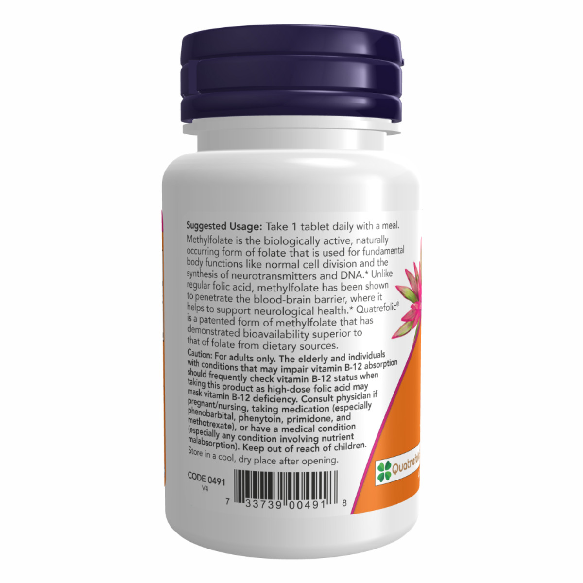Methyl Folate 1000mcg - 90 tabs. Фото 3