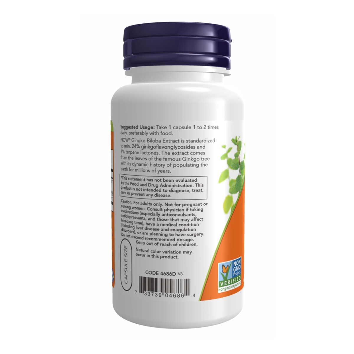 Ginkgo Biloba 60 mg - 120 vcaps. Фото 3