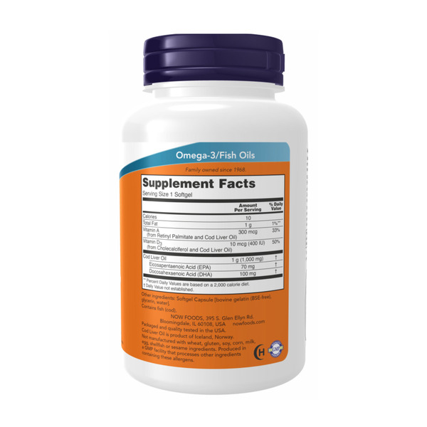 Cod Liver Oil 1000mg - 180 sgels. Фото 2