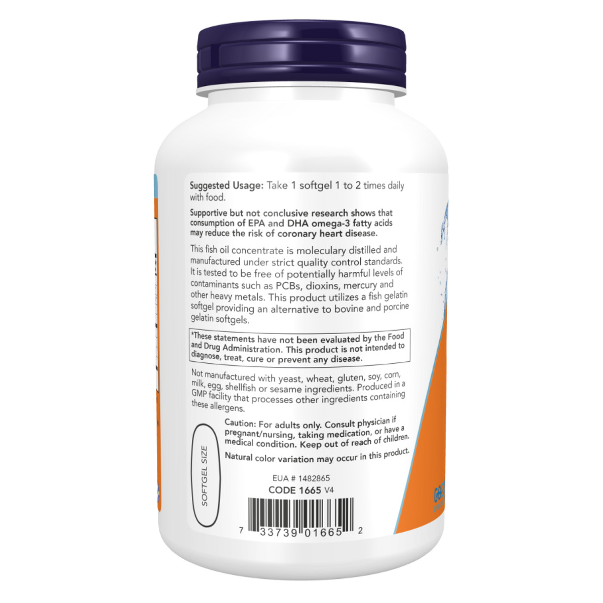 Ultra Omega-3 FO 500/250 Fish Gelatin - 180 Softgels. Фото 3