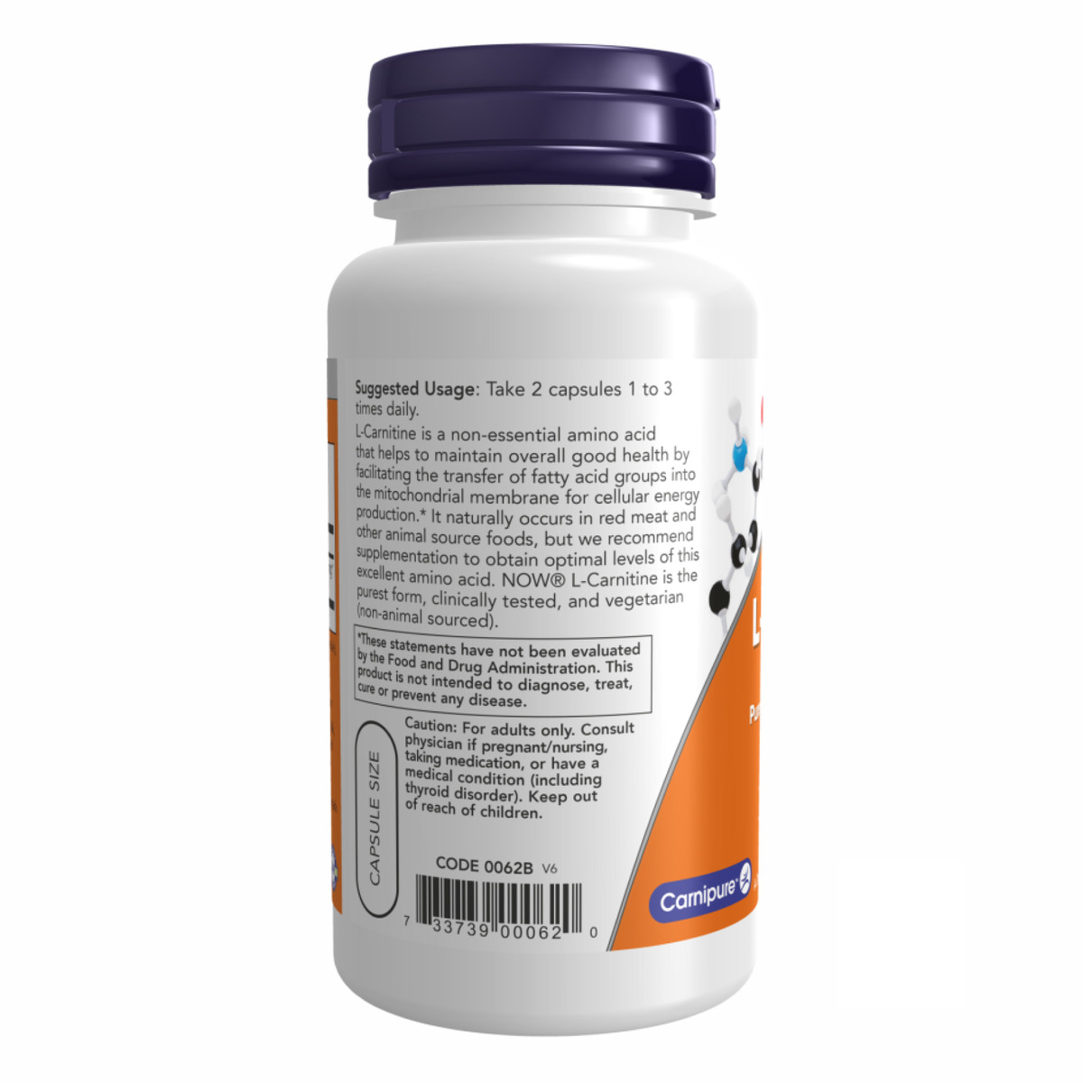 L-Carnitine 250mg - 60 vcaps. Фото 3