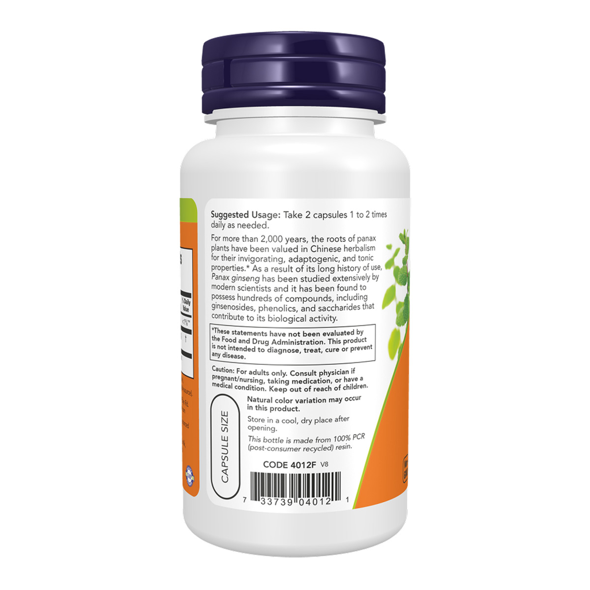 Panax Ginseng 500mg - 100 vcaps. Фото 3