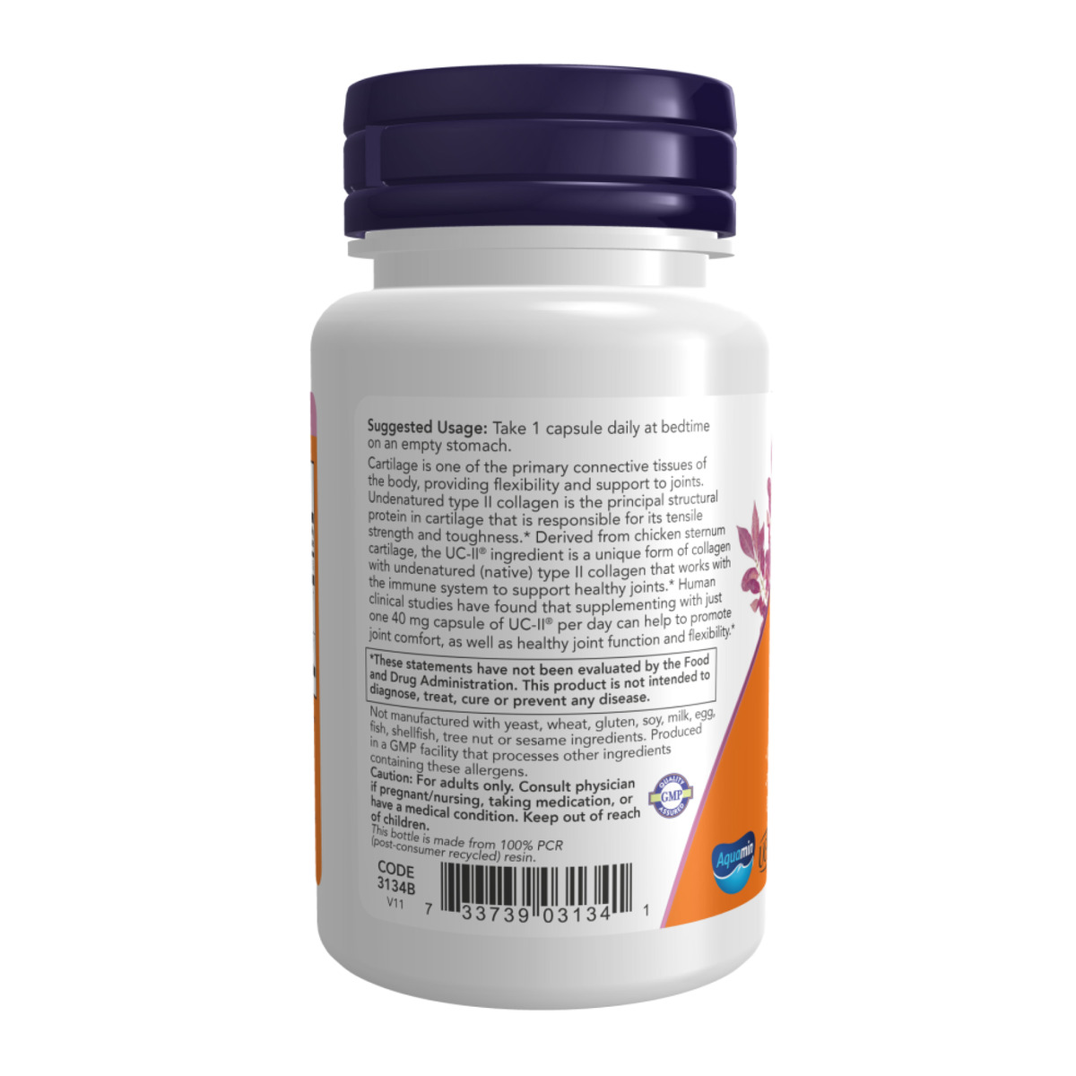 UC-II® Type II Collagen 40mg - 60 vcaps. Фото 3