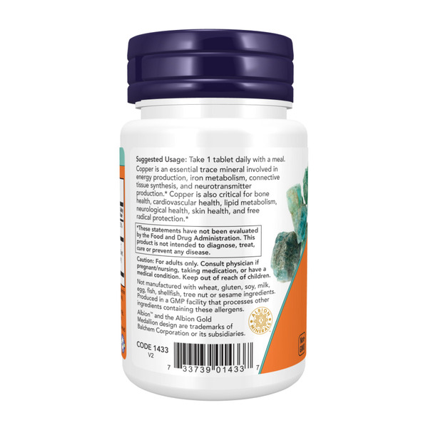 Copper Glycinate 3mg - 120 tabs. Фото 3