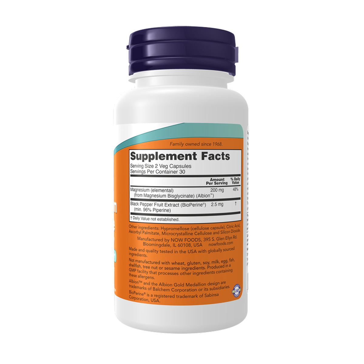 Magnesium Glycinate with BioPerine - 60 vcaps. Фото 2