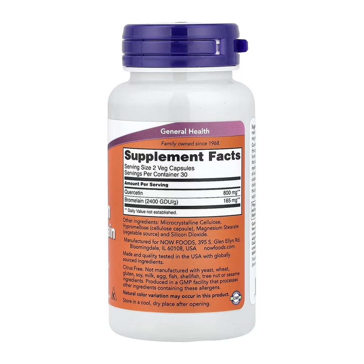 Quercetin with Bromelain - 60 vcaps. Фото 2