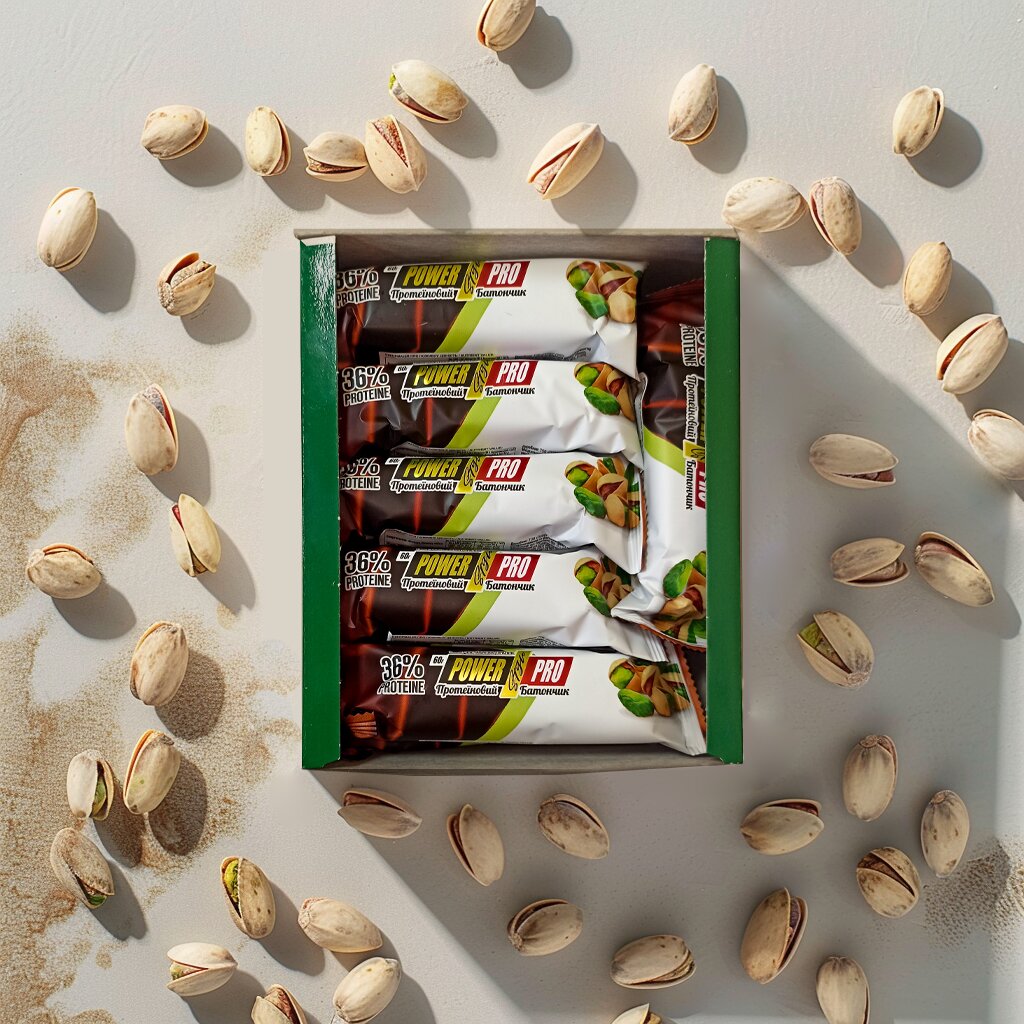 Батончик Power Pro Protein Bar 36% with Nut, 20*60 грам. Фото 3