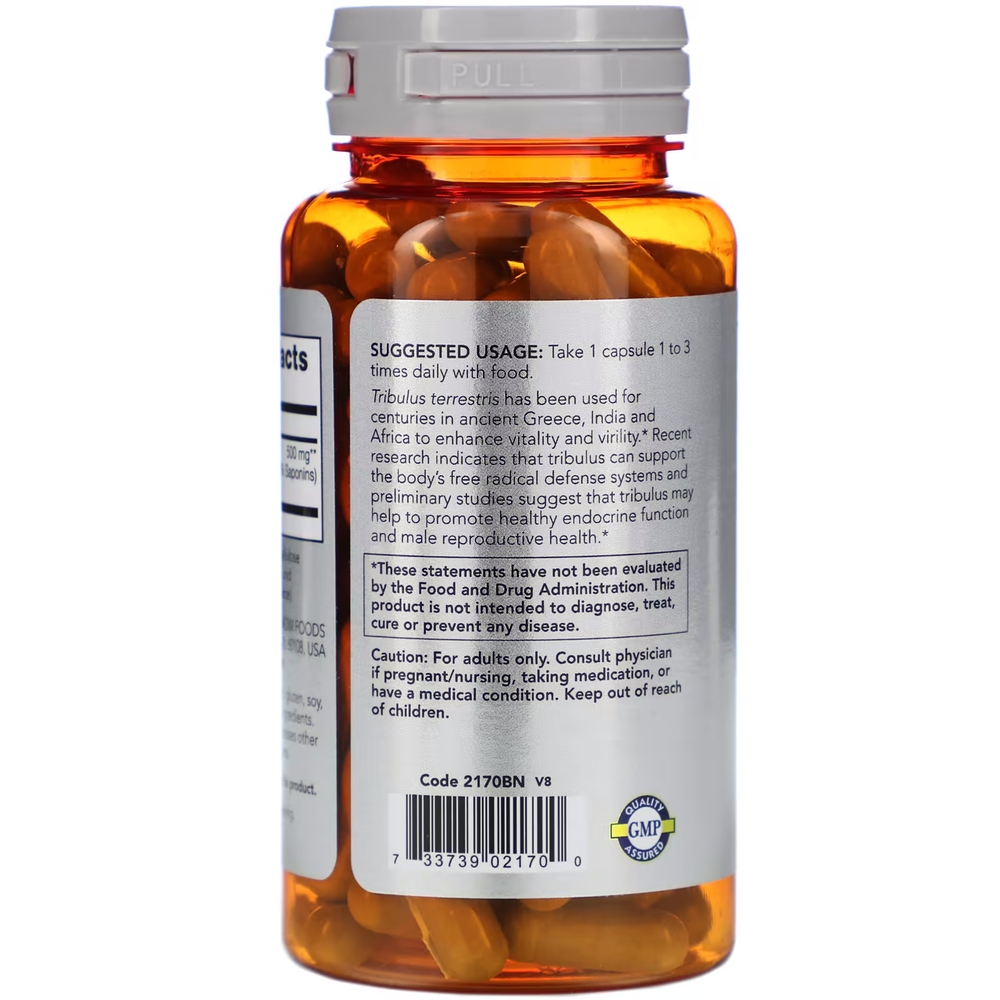 Стимулятор тестостерону NOW Sports Tribulus 500 mg, 100 капсул. Фото 3