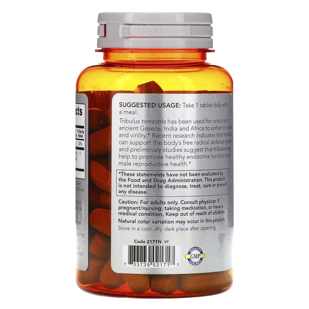 Стимулятор тестостерону NOW Sports Tribulus 1000 mg, 90 таблеток. Фото 3