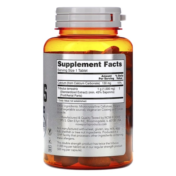 Стимулятор тестостерону NOW Sports Tribulus 1000 mg, 90 таблеток. Фото 2