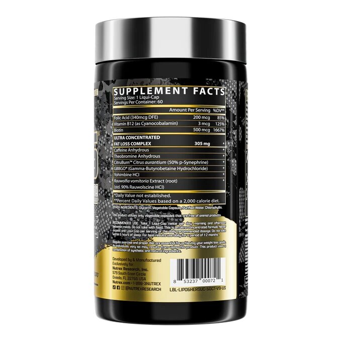 Жироспалювач Nutrex Research Lipo-6 Black Hers Ultra Concentrate, 60 капсул. Фото 3