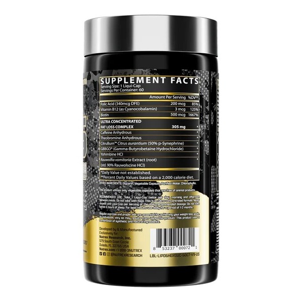 Жироспалювач Nutrex Research Lipo-6 Black Hers Ultra Concentrate, 60 капсул. Фото 3