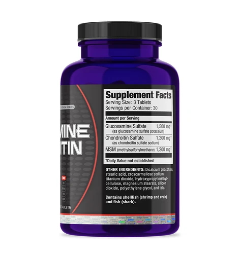 Препарат для суглобів і зв'язок Ultimate Nutrition Glucosamine Chondroitin MSM, 90 таблеток. Фото 3