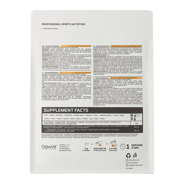 Креатин OstroVit Creatine Monohydrate, 300 грам. Фото 5