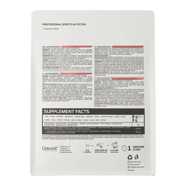 Креатин OstroVit Creatine Monohydrate, 300 грам. Фото 8