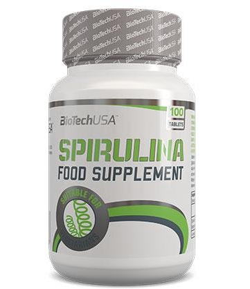 Натуральна добавка BioTech Spirulina, 100 таблеток. Фото 2