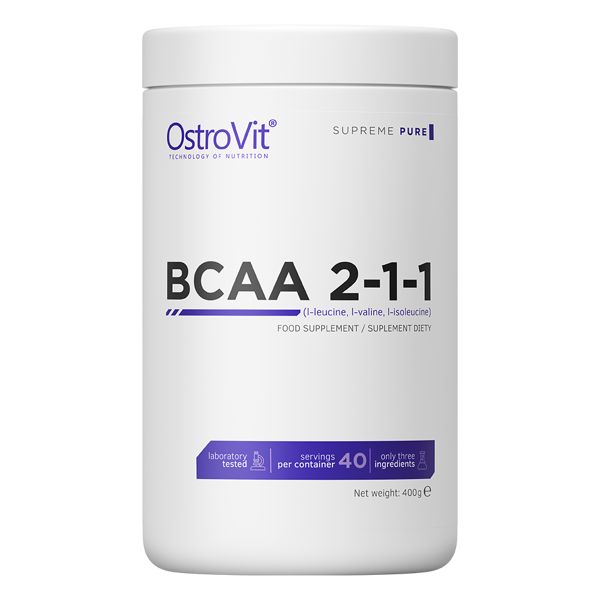Амінокислота BCAA OstroVit BCAA 2:1:1, 400 грам