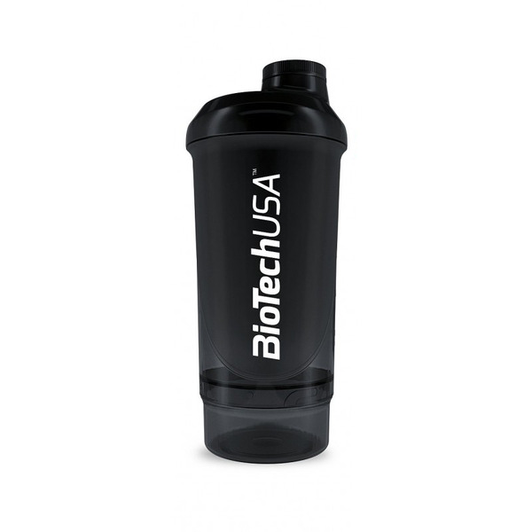 Шейкер BioTech Wave + Compact 500 мл + контейнер (150 мл), Black