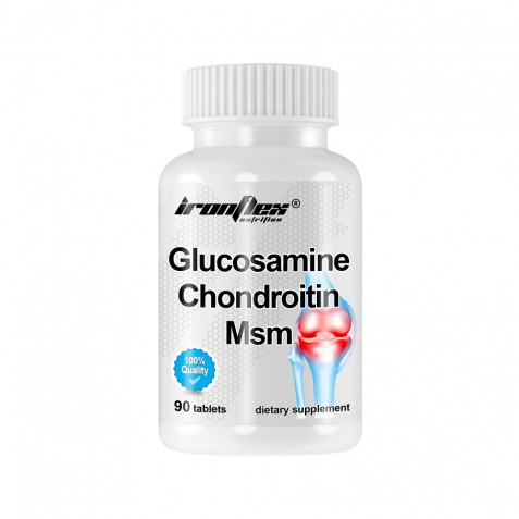 Препарат для суглобів і зв'язок IronFlex Glucosamine + Chondroitin + MSM, 90 таблеток
