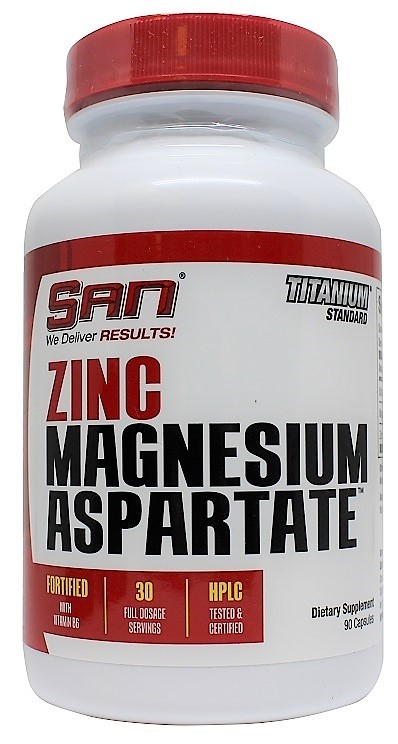 Стимулятор тестостерону SAN Zinc Magnesium Aspartate, 90 капсул