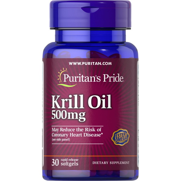 Жирні кислоти Puritan's Pride Krill Oil 500 mg, 30 капсул