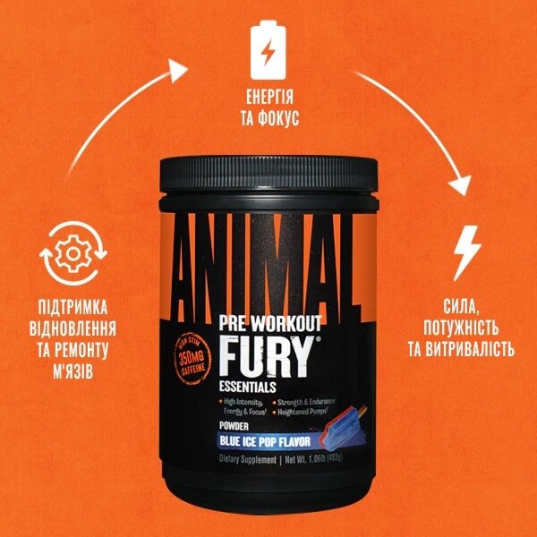 Передтренувальний комплекс Universal Nutrition Animal Fury, 20 порцій. Фото 4