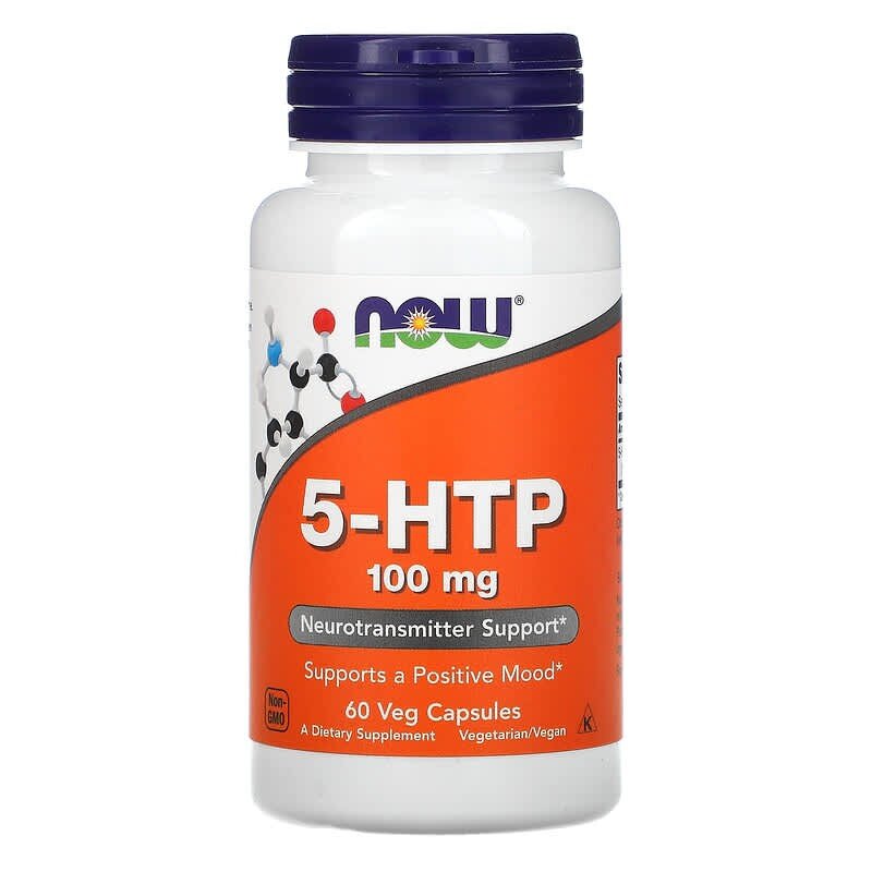 Амінокислота NOW 5-HTP 100 mg, 60 вегакапсул