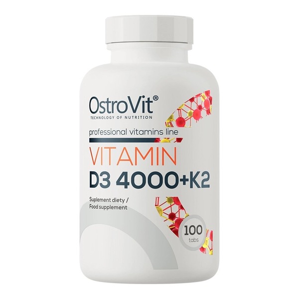 Вітаміни та мінерали OstroVit Vitamin D3 4000 +K2, 100 таблеток
