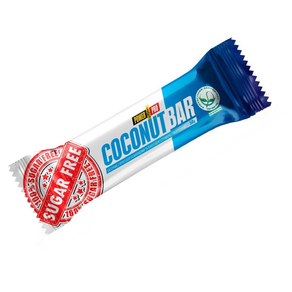 Батончик Power Pro Coconut Bar Sugar Free, 50 грам кокос. Фото 2