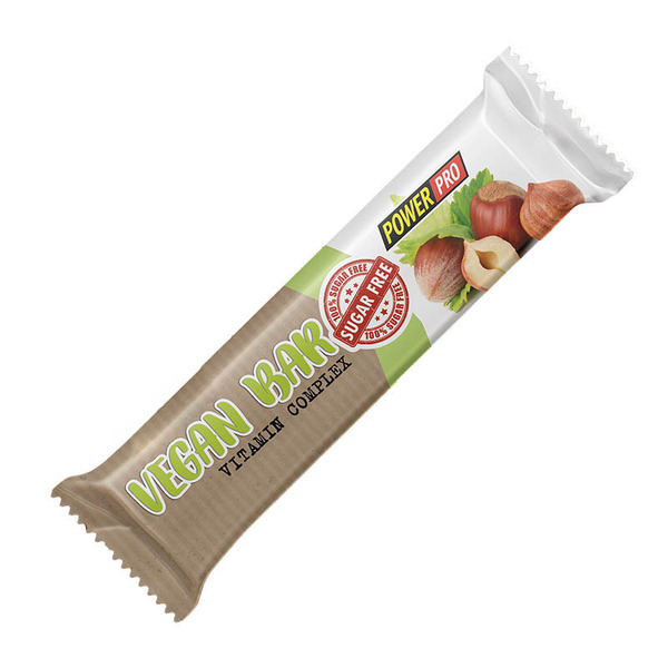 Батончик Power Pro Vegan Bar Sugar Free, 60 грам горіхи та сухофрукти